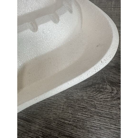 MCM ROYAL HAEGER Lot (2) White Textured Finish ASHTRAYS Vintage USA Atomic - Picture 10 of 16